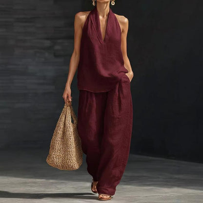 Boho Linen Two Piece Set