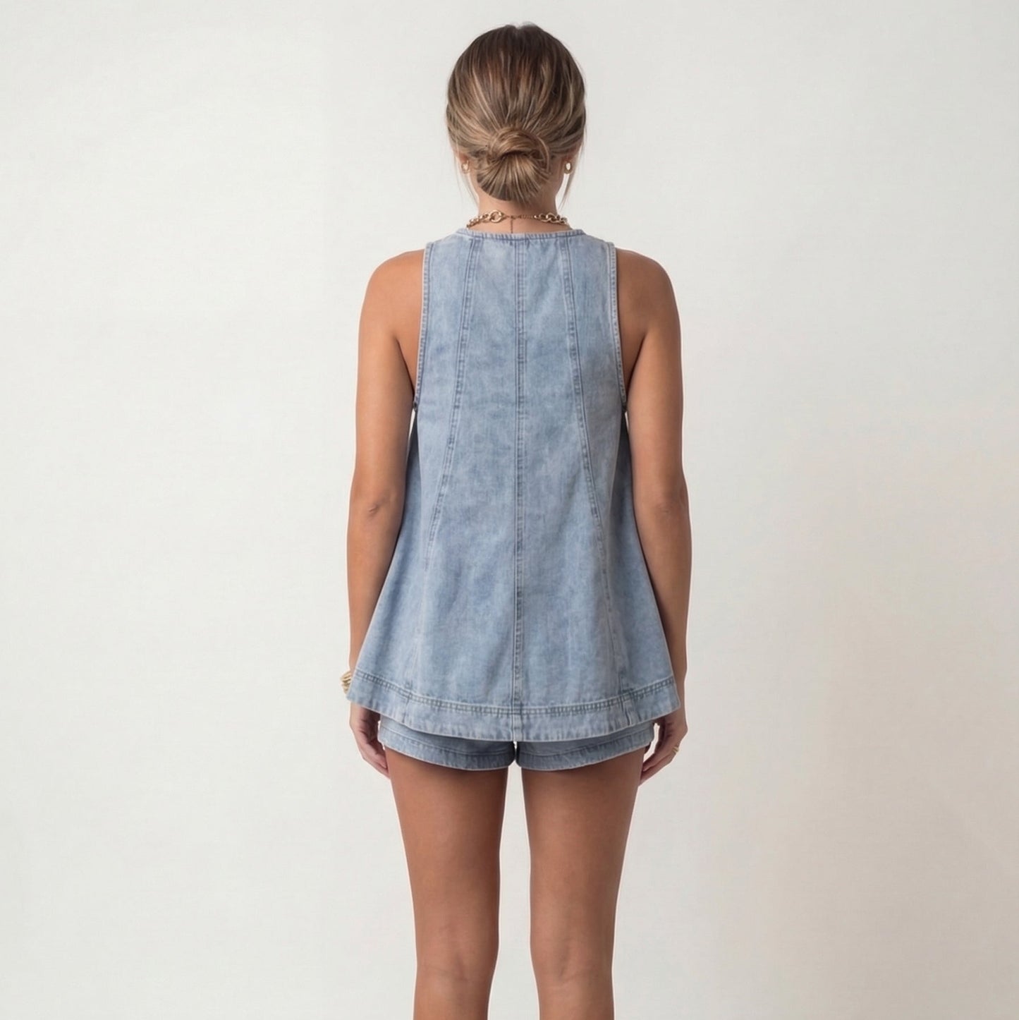 Denim Two-Piece Set