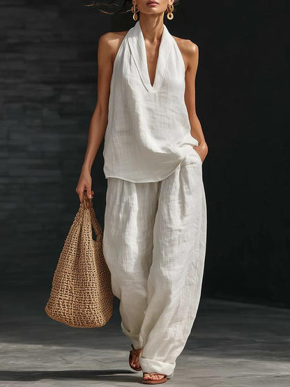 Boho Linen Two Piece Set
