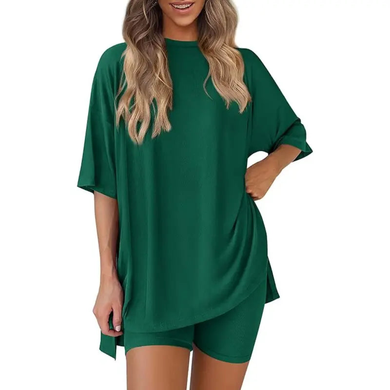 PRETTYGARDEN Crewneck Two-Piece Set