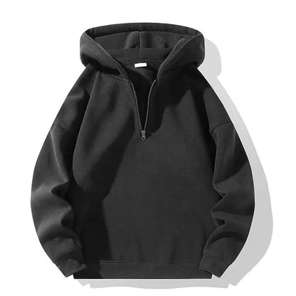 Men's Loose Fit Half Zip Hoodie
