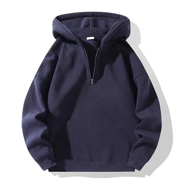 Men's Loose Fit Half Zip Hoodie