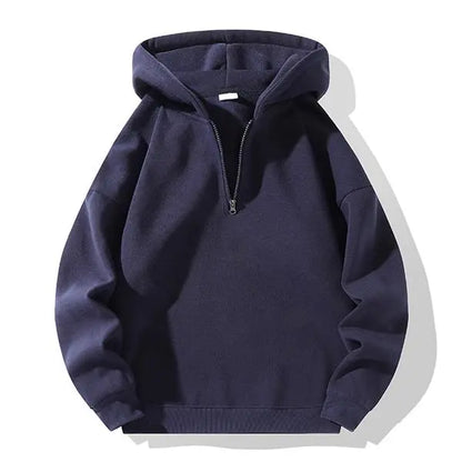 Men's Loose Fit Half Zip Hoodie