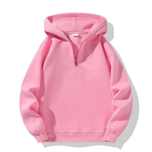 Men's Loose Fit Half Zip Hoodie