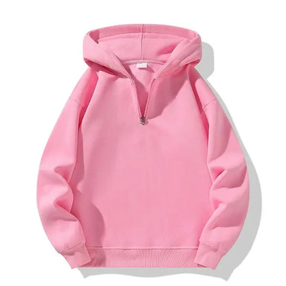 Men's Loose Fit Half Zip Hoodie