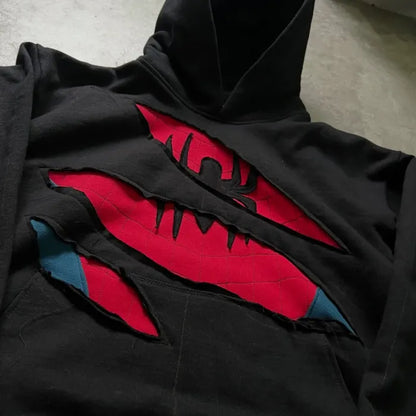 Spider Ripped Hoodie